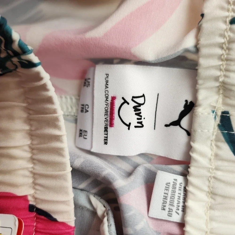 PUMA‎ DUVIN Tropical Swim Shorts Palm Print Resort Beach XXL NEW WITH TAGS